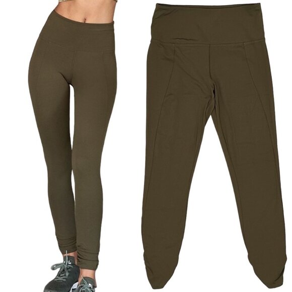 Free People Movement 7/8 Length Gemini Leggings in Army Green Women’s Size M - Picture 2 of 16